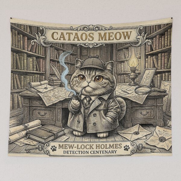 Item preview, The Scholar of Baker Street: Mew-Lock Holmes Portrait designed and sold by CataosMeow.