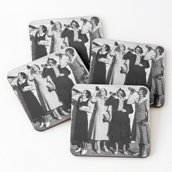 Item preview, Beer Drinkers, Prohibition, Women Drinking Beer, Vintage Black and White Old Photo designed and sold by IconicArchive.