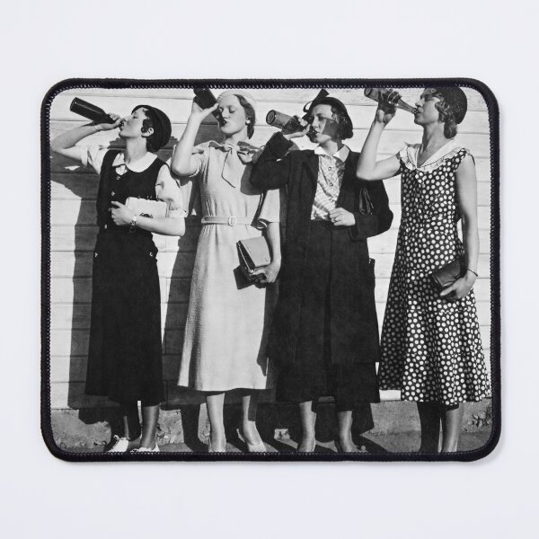 Item preview, Beer Drinkers, Prohibition, Women Drinking Beer, Vintage Black and White Old Photo designed and sold by IconicArchive.