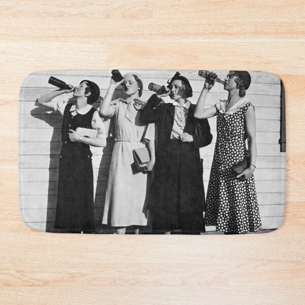 Item preview, Beer Drinkers, Prohibition, Women Drinking Beer, Vintage Black and White Old Photo designed and sold by IconicArchive.