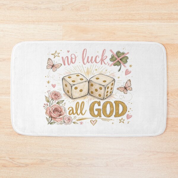 Item preview, No Luck All God • Faith Over Luck Design • Dice, Butterflies & Inspirational Aesthetic designed and sold by Bright Nest Studio.