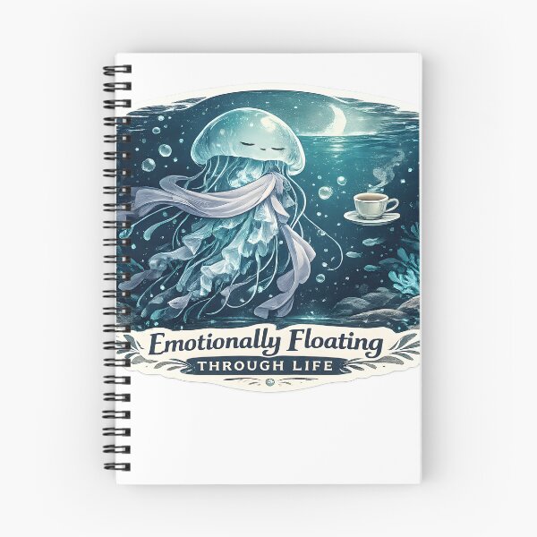 Item preview, Emotionally Floating Through Life Luxury Jellyfish Ocean Aesthetic designed and sold by StickyGuys.