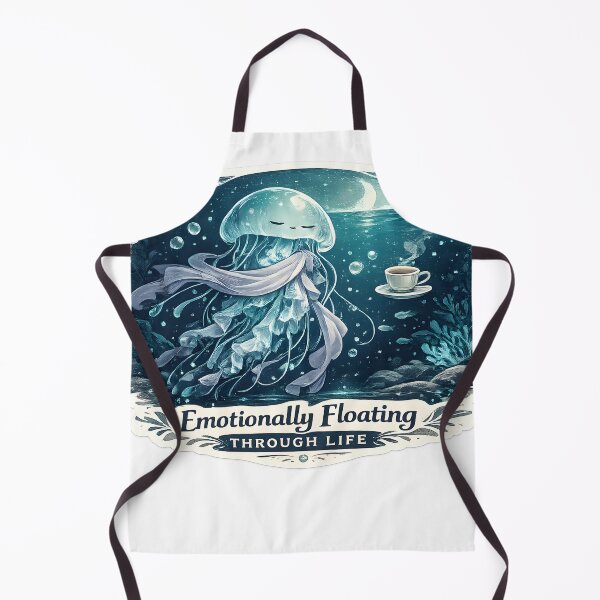 Item preview, Emotionally Floating Through Life Luxury Jellyfish Ocean Aesthetic designed and sold by StickyGuys.