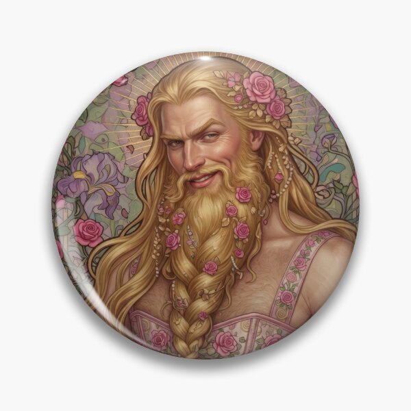 Item preview, Bearded Male Rapunzel with Golden Braid designed and sold by ZhivanCrimson.