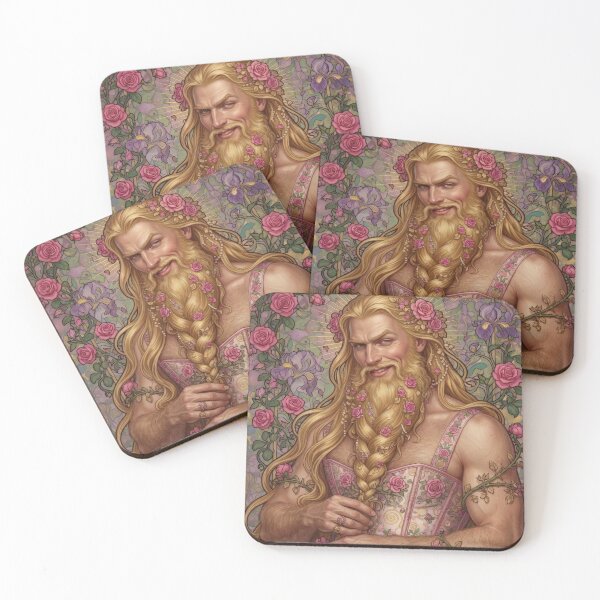 Item preview, Bearded Male Rapunzel with Golden Braid designed and sold by ZhivanCrimson.