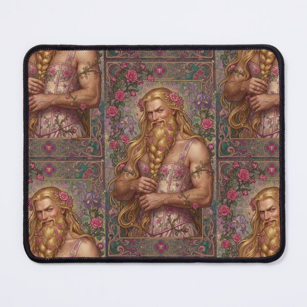 Item preview, Bearded Male Rapunzel with Golden Braid designed and sold by ZhivanCrimson.