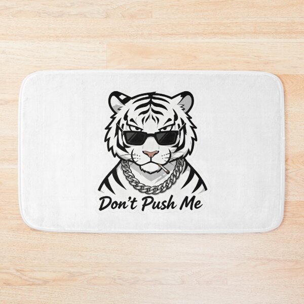 Item preview, White Tiger Cool Sticker DON'T PUSH ME 5 designed and sold by HealthyEnvy.