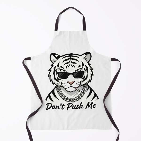 Item preview, White Tiger Cool Sticker DON'T PUSH ME 5 designed and sold by HealthyEnvy.