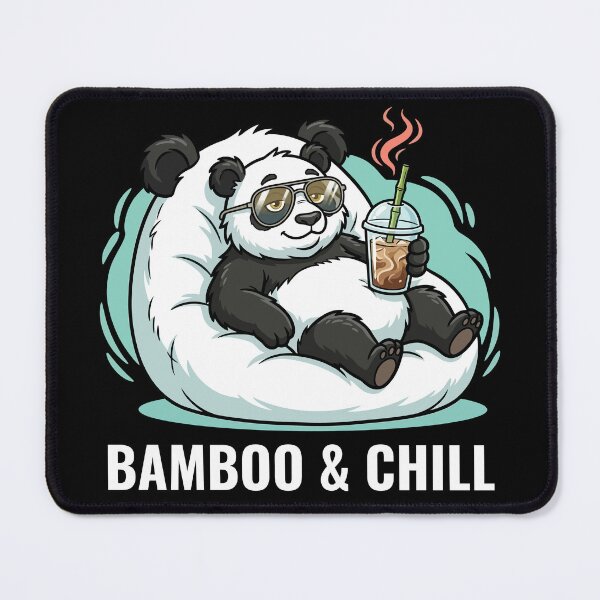 Item preview, Funny Lounging Panda Bamboo And Chill - Iced Coffee Vacation Pet designed and sold by AdriqnArt.