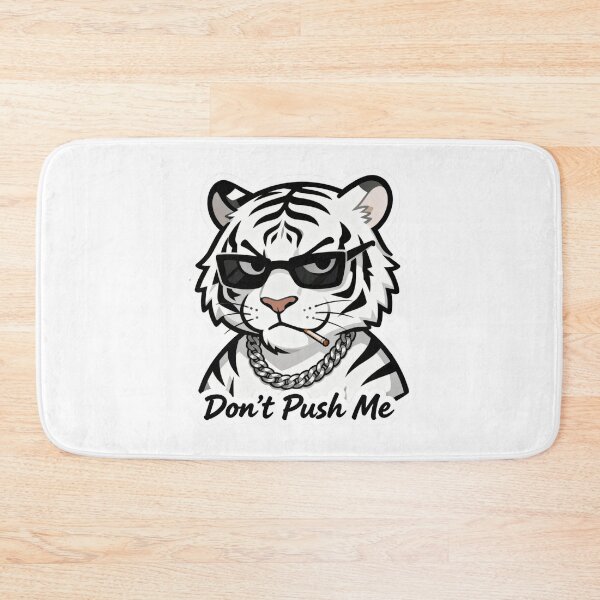 Item preview, White Tiger Cool Sticker DON'T PUSH ME 6 designed and sold by HealthyEnvy.