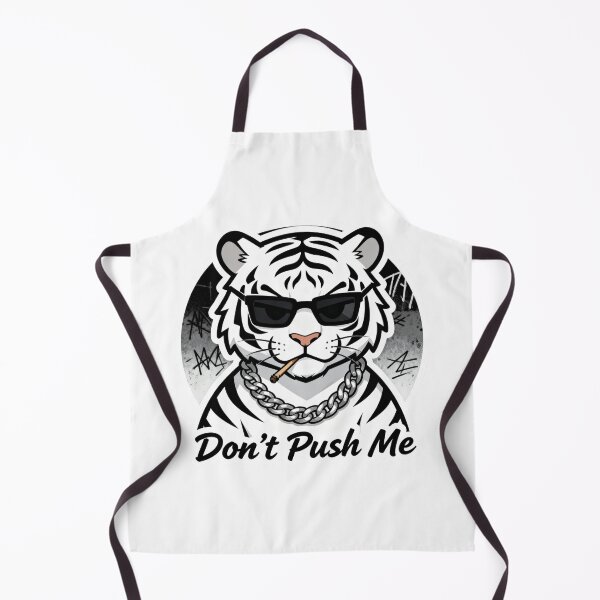 Item preview, White Tiger Cool Sticker DON'T PUSH ME 7 designed and sold by HealthyEnvy.