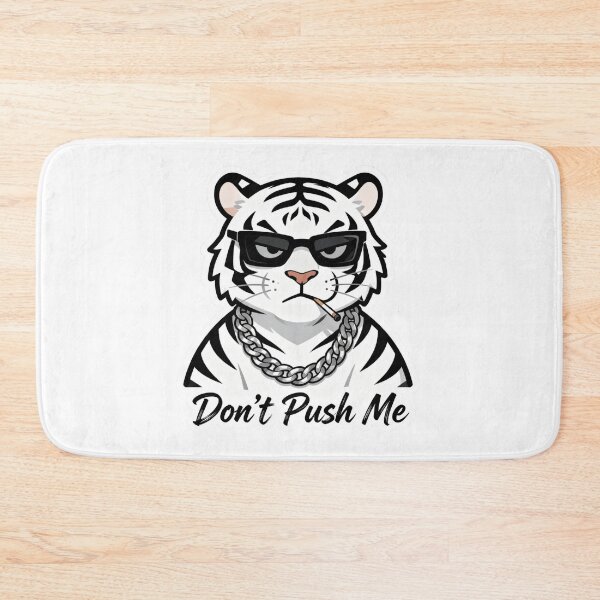 Item preview, White Tiger Cool Sticker DON'T PUSH ME 8 designed and sold by HealthyEnvy.