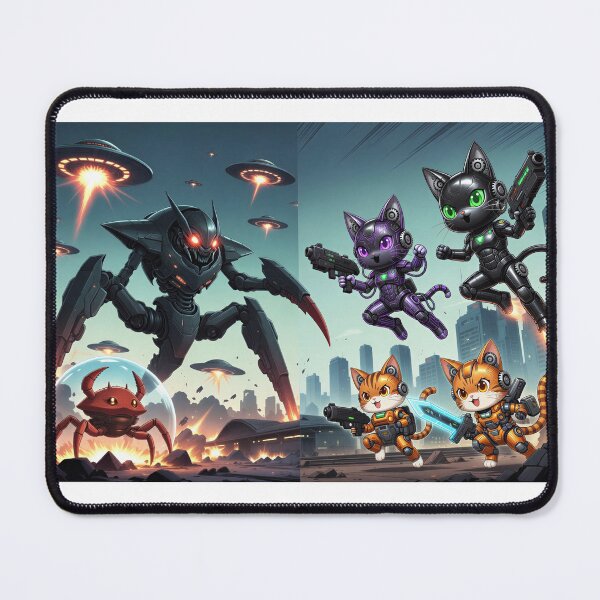 Item preview, The Mecha Cats in a Face Off designed and sold by Niagara-ReVolt.