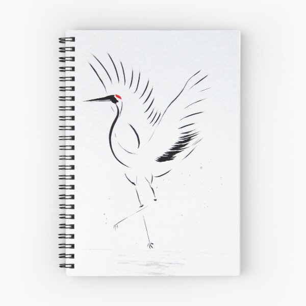 Item preview, Dancing Red-Crowned Crane Over Water | Zen Art designed and sold by AngelaMarieArt.