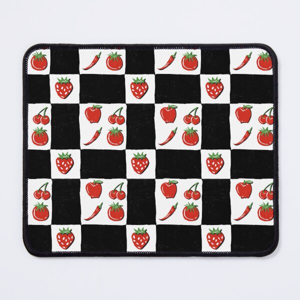 Item preview, Red Fruits & Veggies Checkerboard Pattern designed and sold by artofthebart.