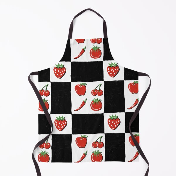 Item preview, Red Fruits & Veggies Checkerboard Pattern designed and sold by artofthebart.