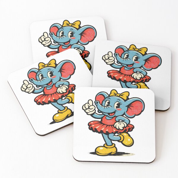 Item preview, Sticker - Decal - Cheerful Cartoon Elephant in Vintage Comic Style designed and sold by ForeverPrintsOK.