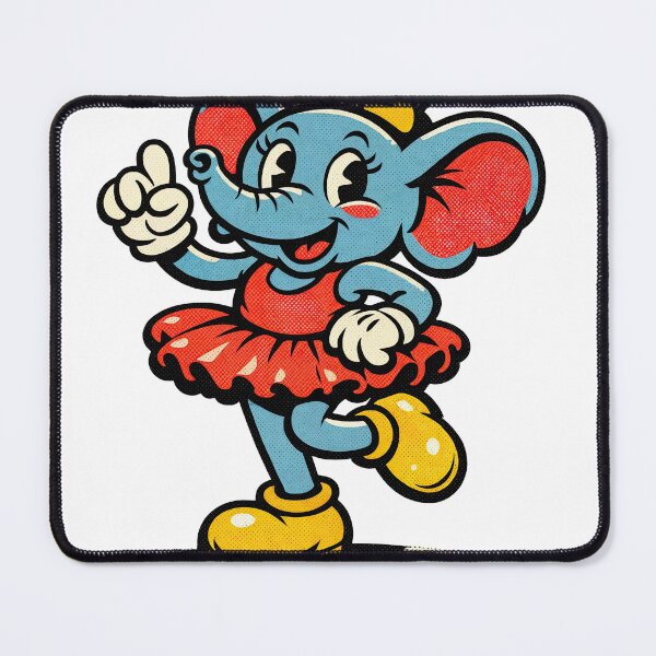 Item preview, Sticker - Decal - Cheerful Cartoon Elephant in Vintage Comic Style designed and sold by ForeverPrintsOK.