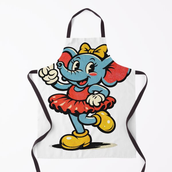 Item preview, Sticker - Decal - Cheerful Cartoon Elephant in Vintage Comic Style designed and sold by ForeverPrintsOK.