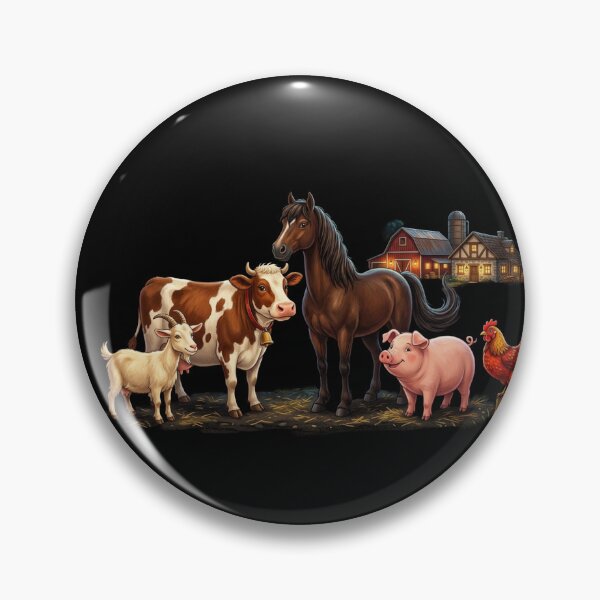 Item preview, Country Farm Life Animals - Rustic Barnyard Scene designed and sold by Laaltex.