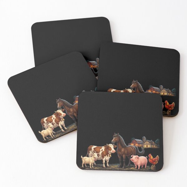 Item preview, Country Farm Life Animals - Rustic Barnyard Scene designed and sold by Laaltex.