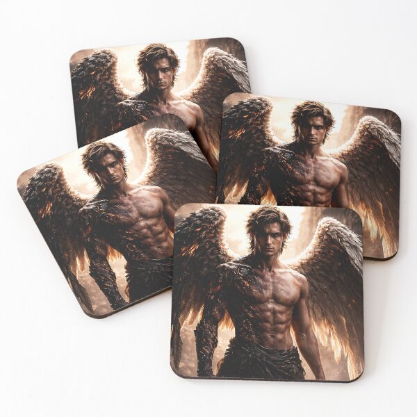 Item preview, Fallen Angel – Dark Fantasy Warrior with Burning Wings designed and sold by thor81pl.