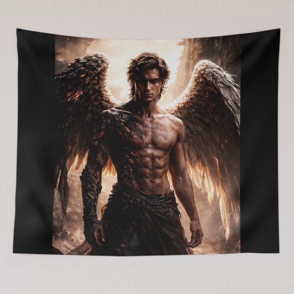 Item preview, Fallen Angel – Dark Fantasy Warrior with Burning Wings designed and sold by thor81pl.