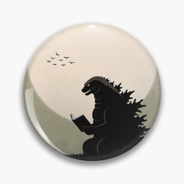 Item preview, Godzilla Reading a Book | Minimalist Japandi Wall Art | Kaiju Book Lover designed and sold by Syrupulse.