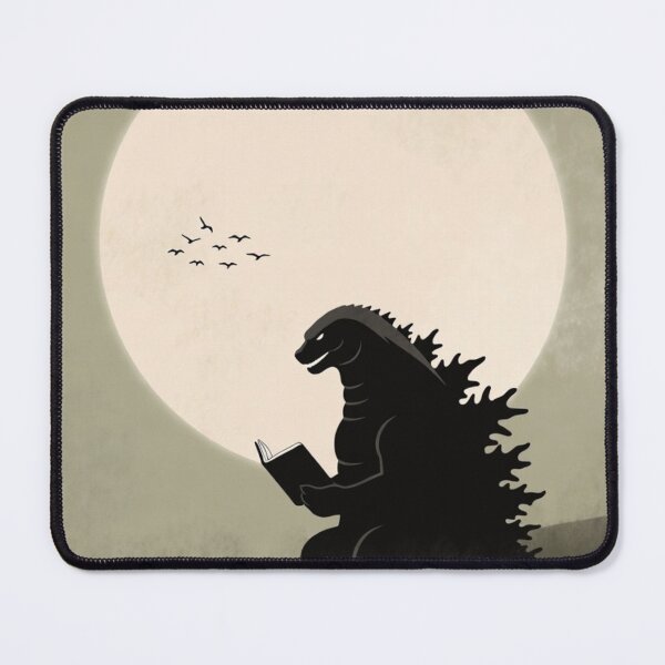 Item preview, Godzilla Reading a Book | Minimalist Japandi Wall Art | Kaiju Book Lover designed and sold by Syrupulse.