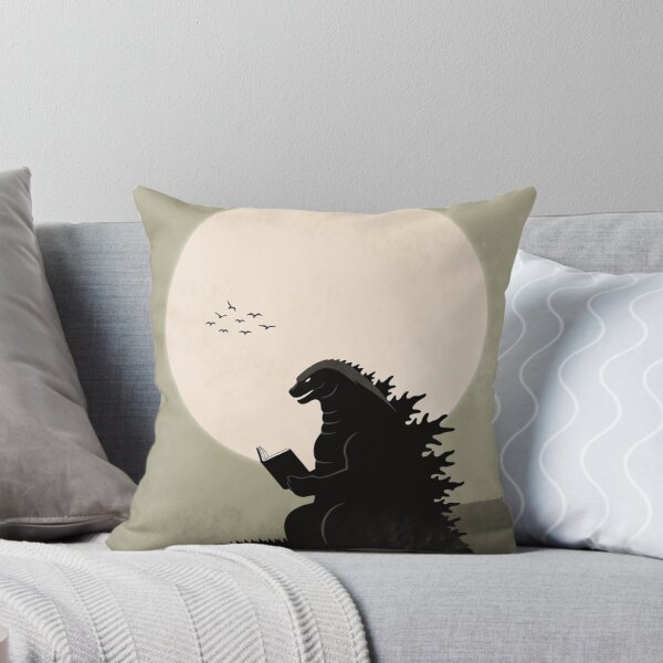 Item preview, Godzilla Reading a Book | Minimalist Japandi Wall Art | Kaiju Book Lover designed and sold by Syrupulse.