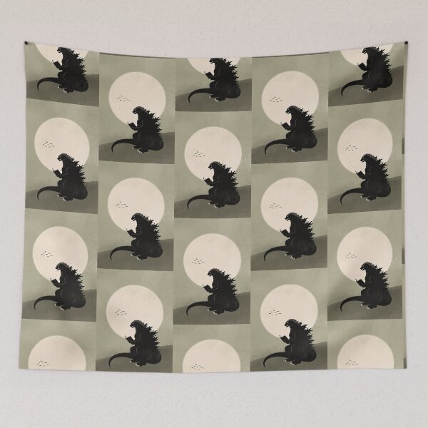Item preview, Godzilla Reading a Book | Minimalist Japandi Wall Art | Kaiju Book Lover designed and sold by Syrupulse.
