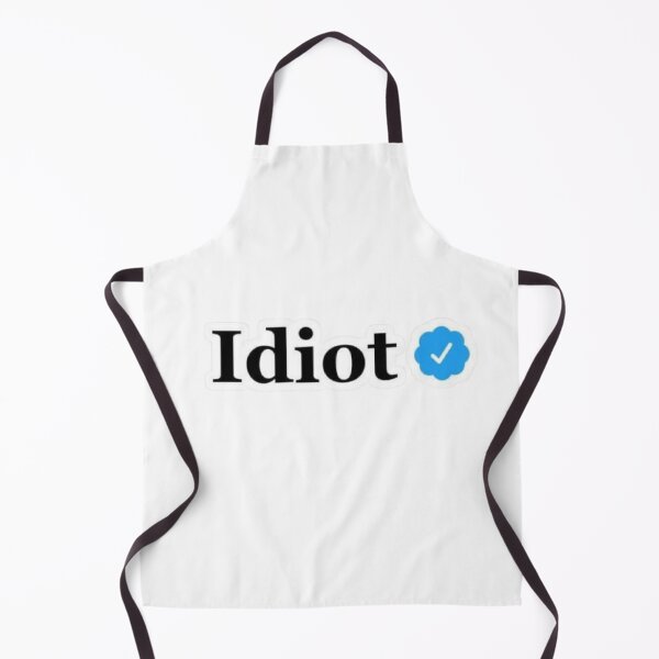 Item preview, Idiot Verified – Funny Sarcastic Meme Design (Blue Check Parody) designed and sold by MemesCreate1.