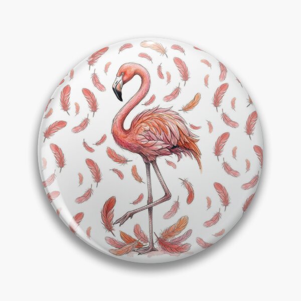 Item preview, Flamingo and feathers designed and sold by snoWorkshop.