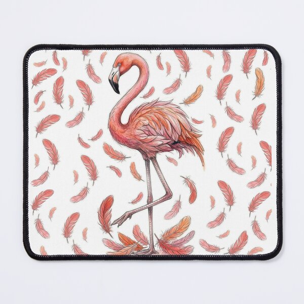 Item preview, Flamingo and feathers designed and sold by snoWorkshop.