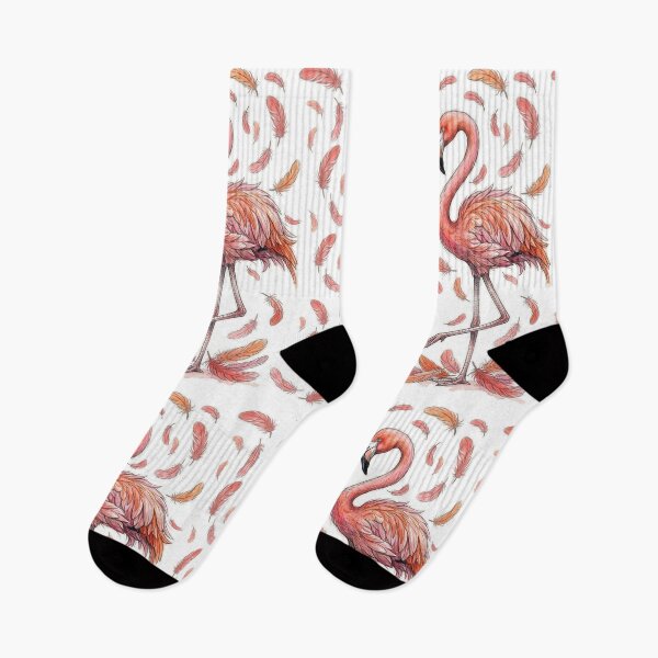 Item preview, Flamingo and feathers designed and sold by snoWorkshop.
