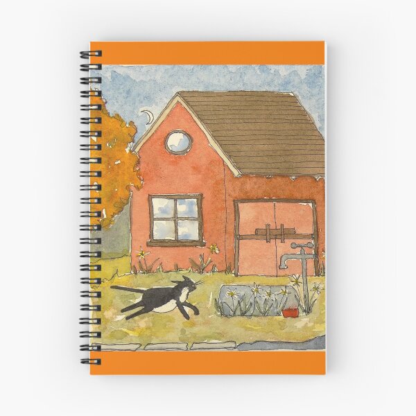 Item preview, Tuxedo Cat with Autumn Barn designed and sold by dkatiepowellart.