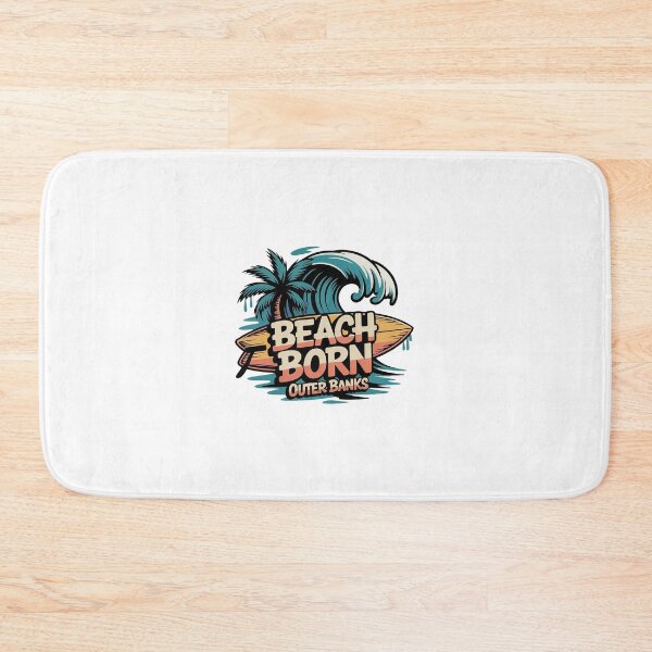 Item preview, Beach Born Outer Banks – Retro Surf Beach North Carolina Coastal Vibes Design designed and sold by Cool-cat-art.