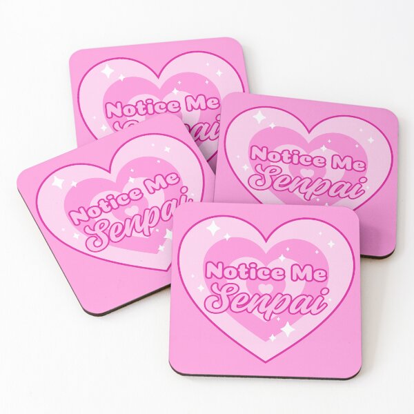 Item preview, Notice me Senpai Pink designed and sold by LittleLinenKitten.