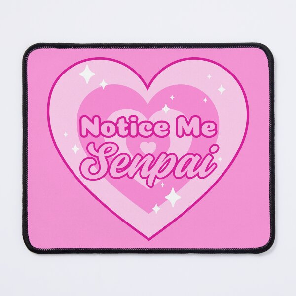 Item preview, Notice me Senpai Pink designed and sold by LittleLinenKitten.