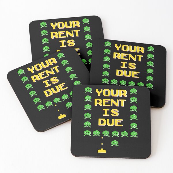 Item preview, Rent is due - invaders designed and sold by DomDrawsThings.