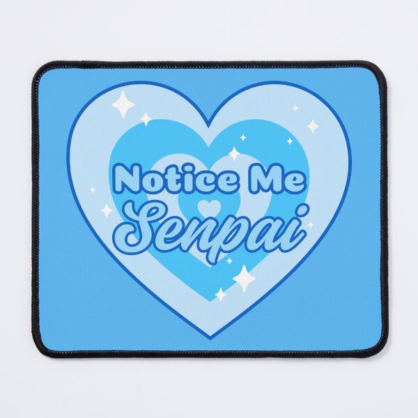 Item preview, Notice me Senpai Blue designed and sold by LittleLinenKitten.