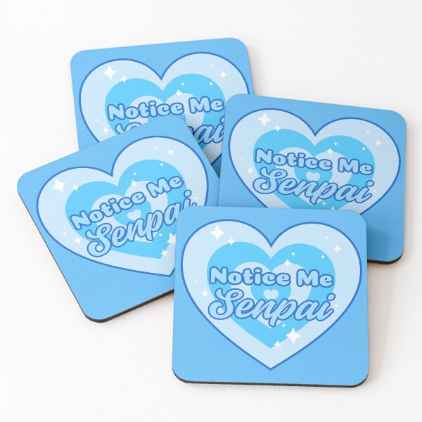Item preview, Notice me Senpai Blue designed and sold by LittleLinenKitten.