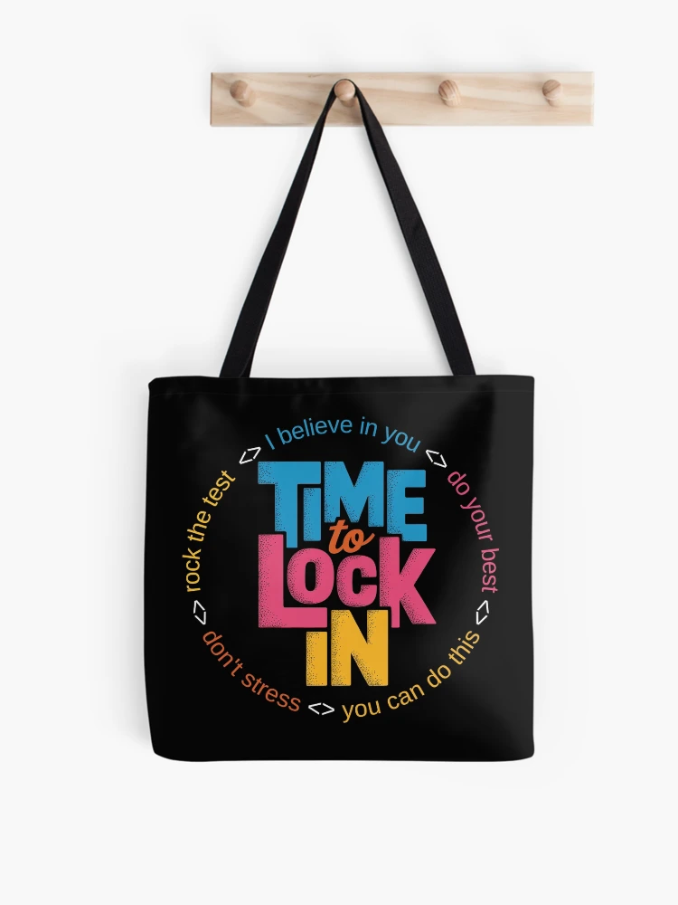 Thumbnail 1 of 2, Tote Bag, Test Day State Testing Time To Lock In designed and sold by Millsoft.