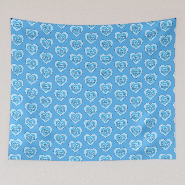 Item preview, Notice me Senpai Blue designed and sold by LittleLinenKitten.