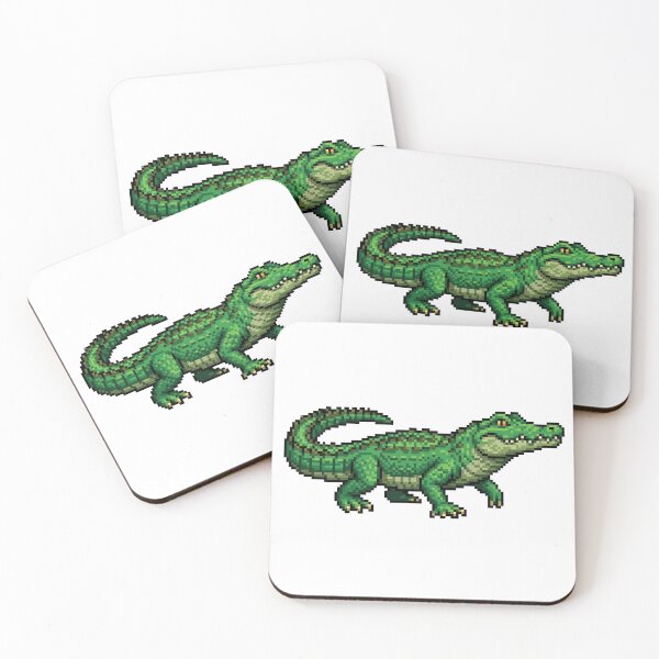 Item preview, Pixelated alligator designed and sold by Stickers void.