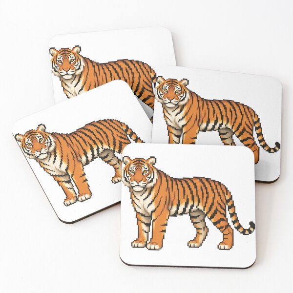 Item preview, Pixelated Tiger designed and sold by Stickers void.