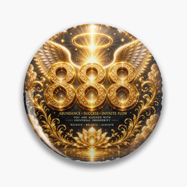 Item preview, Golden Angel Number 888 Abundance Prosperity Flow designed and sold by HiteshArt111.