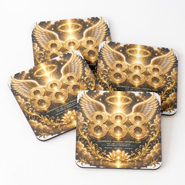 Item preview, Golden Angel Number 888 Abundance Prosperity Flow designed and sold by HiteshArt111.