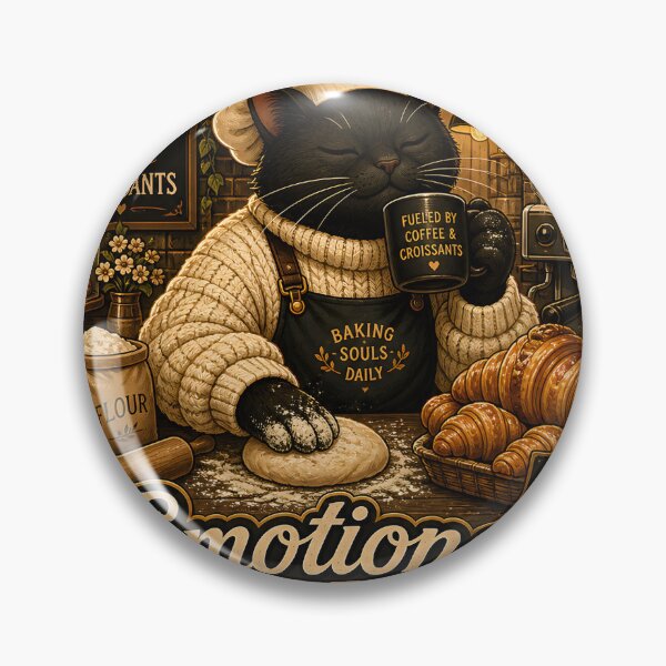 Item preview, Emotionally Baked Luxury Bakery Cat Cozy Café Aesthetic designed and sold by StickyGuys.
