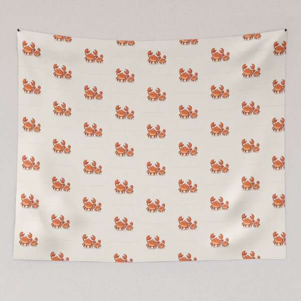 Item preview, Cute Crab Family Cartoon Mother and Baby Minimal Illustration designed and sold by onubi.